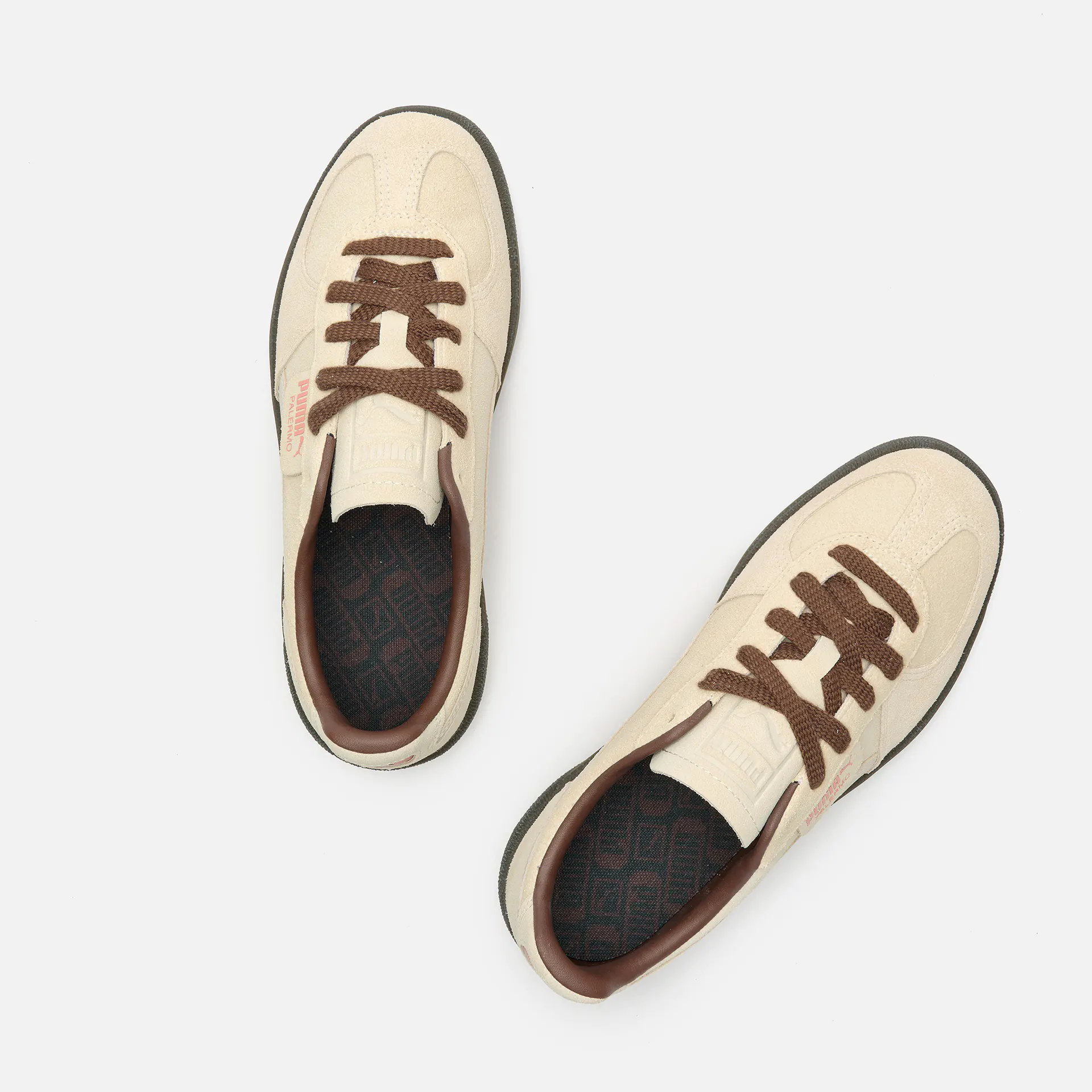 PUMA Palermo Sneaker Alpine Snow/Espresso Brown