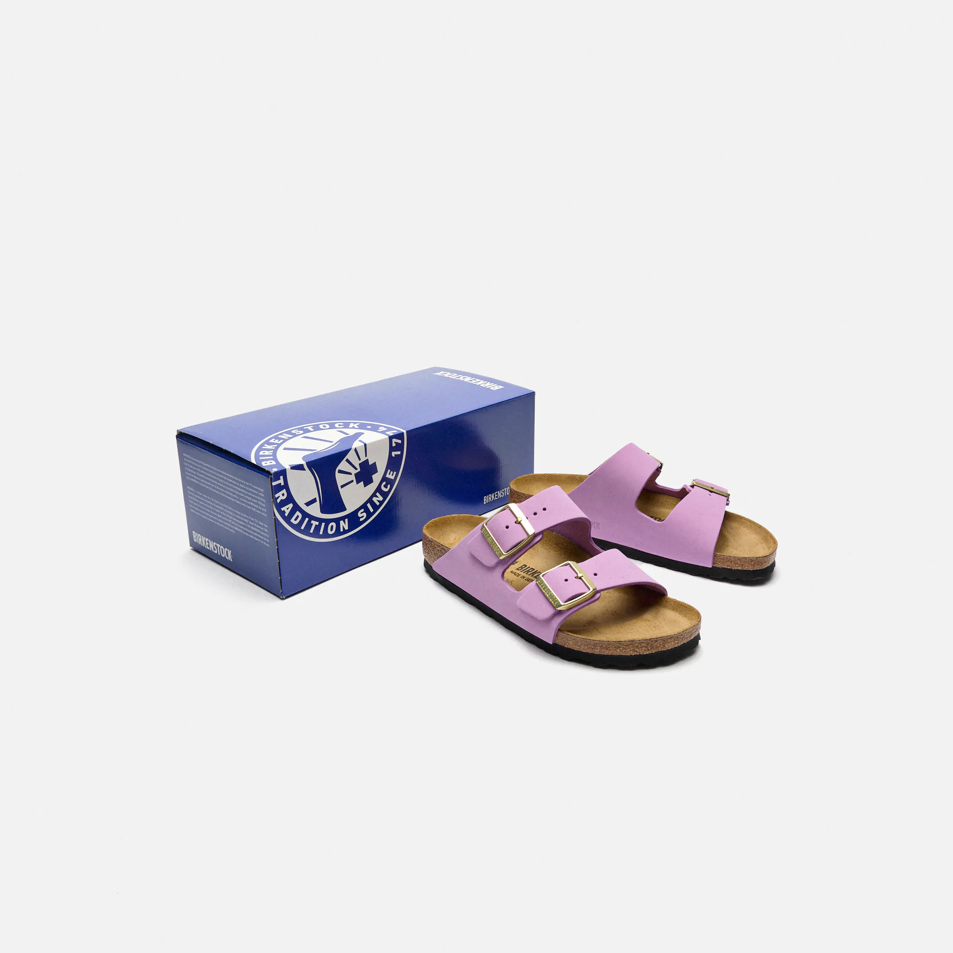 Birkenstock Arizona Nubuk Leather Sandals Crocus