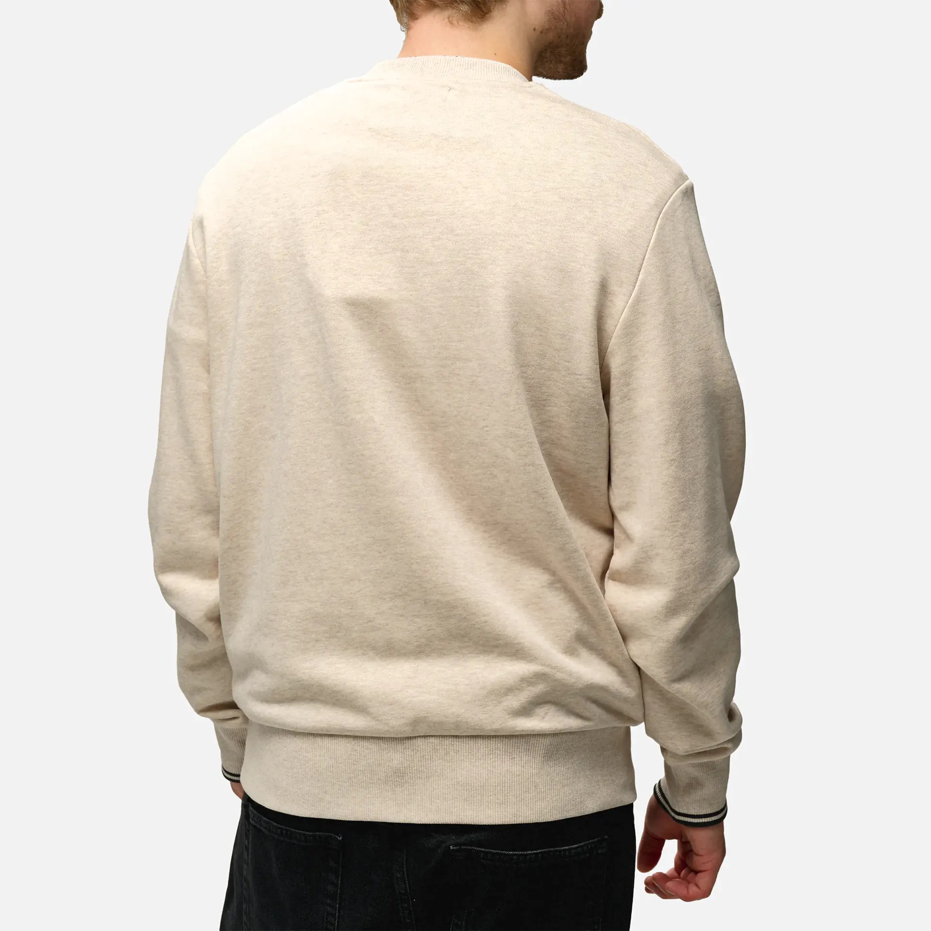 Fred Perry Crew Neck Sweatshirt Porridge Marl/Anchor Grey