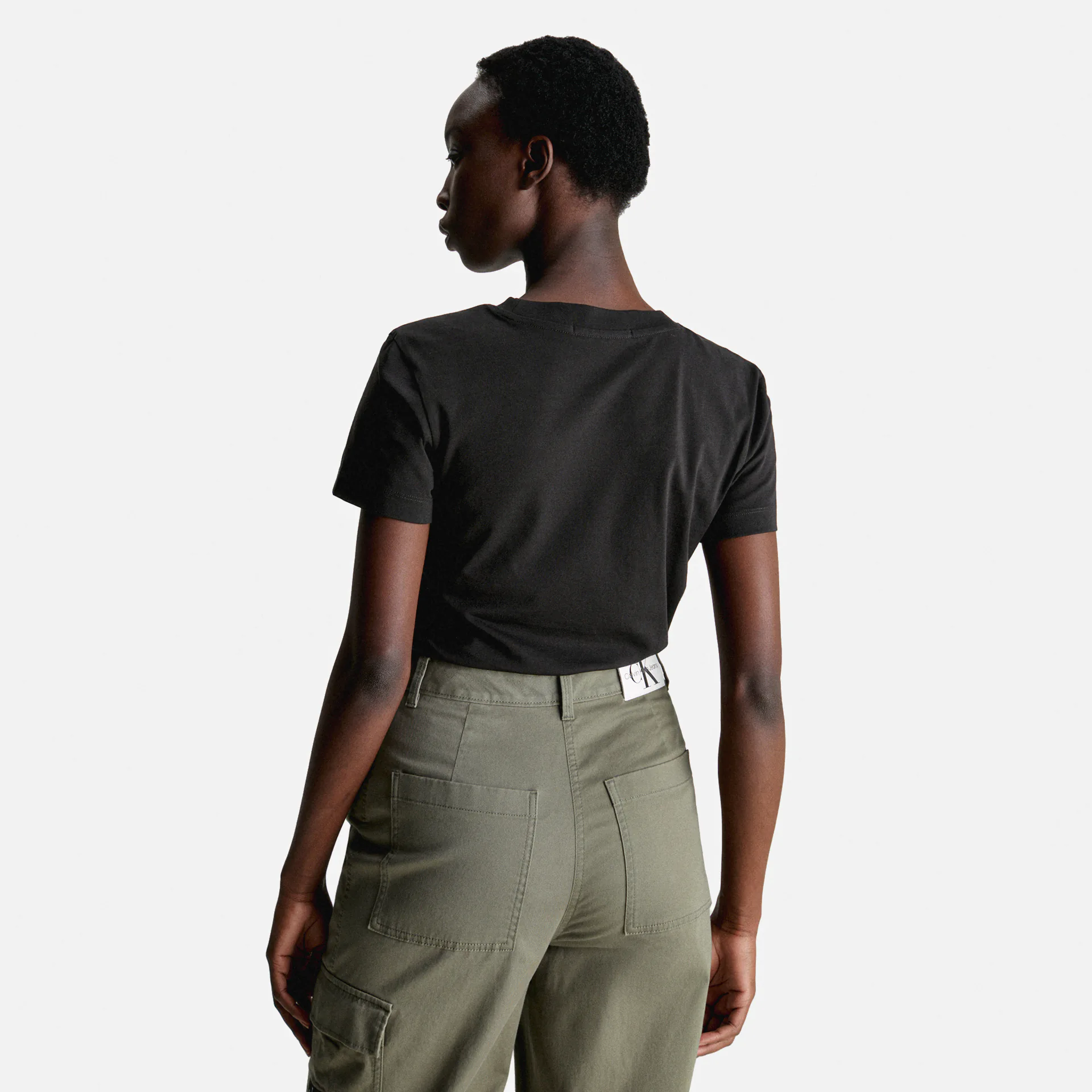 Calvin Klein Jeans Monologo Slim T-Shirt Black