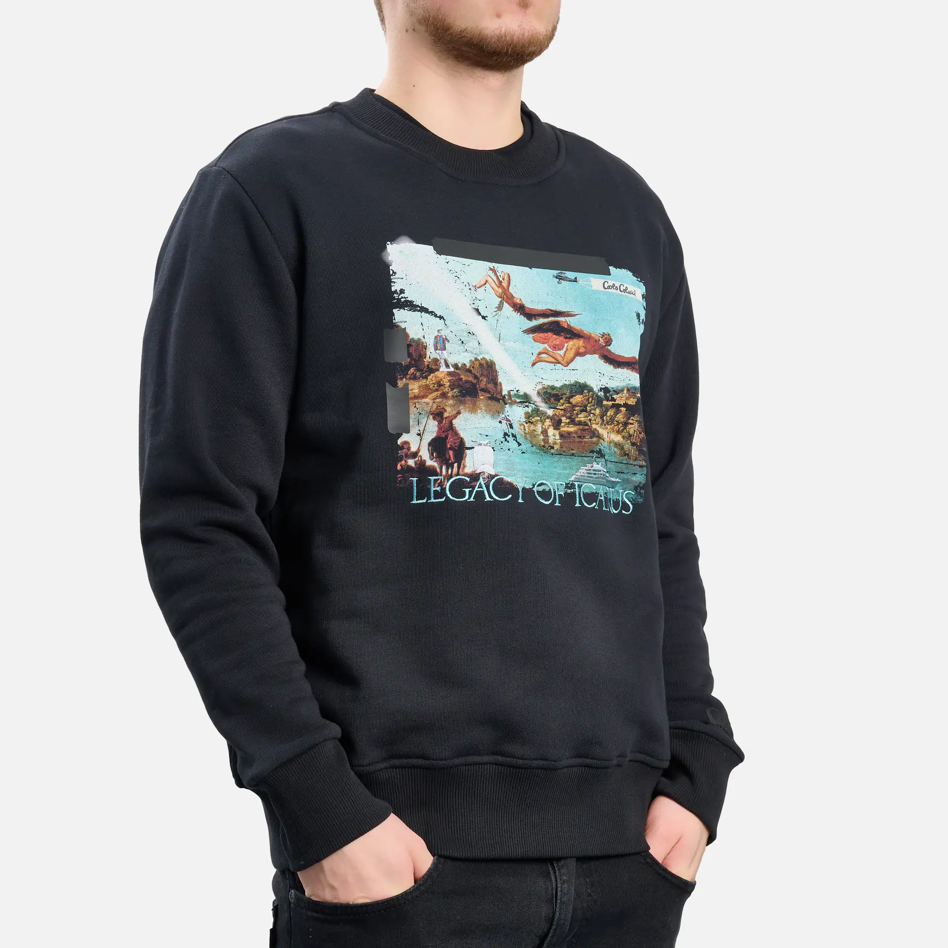 Carlo Colucci Legacy of Icarus Story Sweatshirt Black