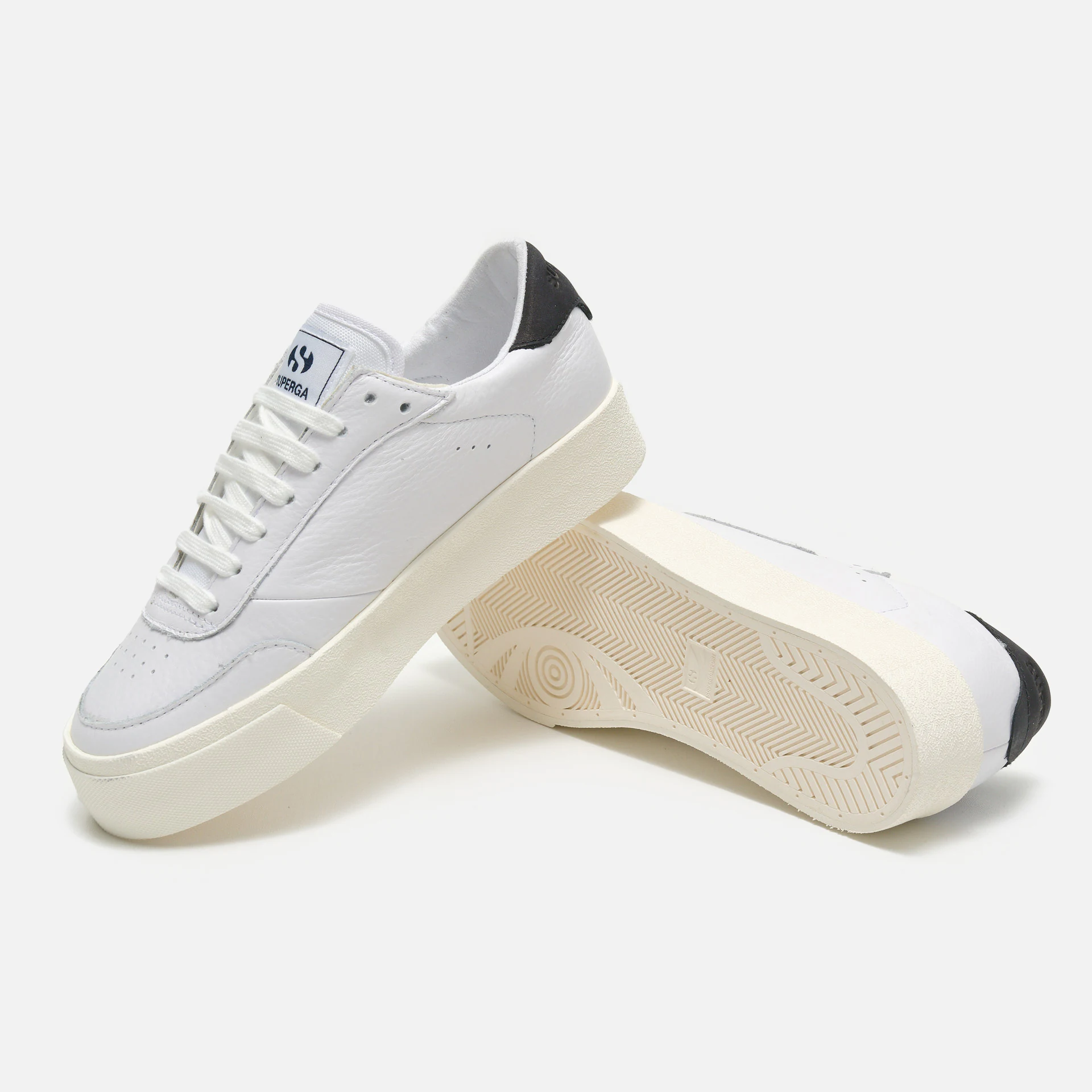 Superga 3843 Clubesse Platform Sneaker White/Black