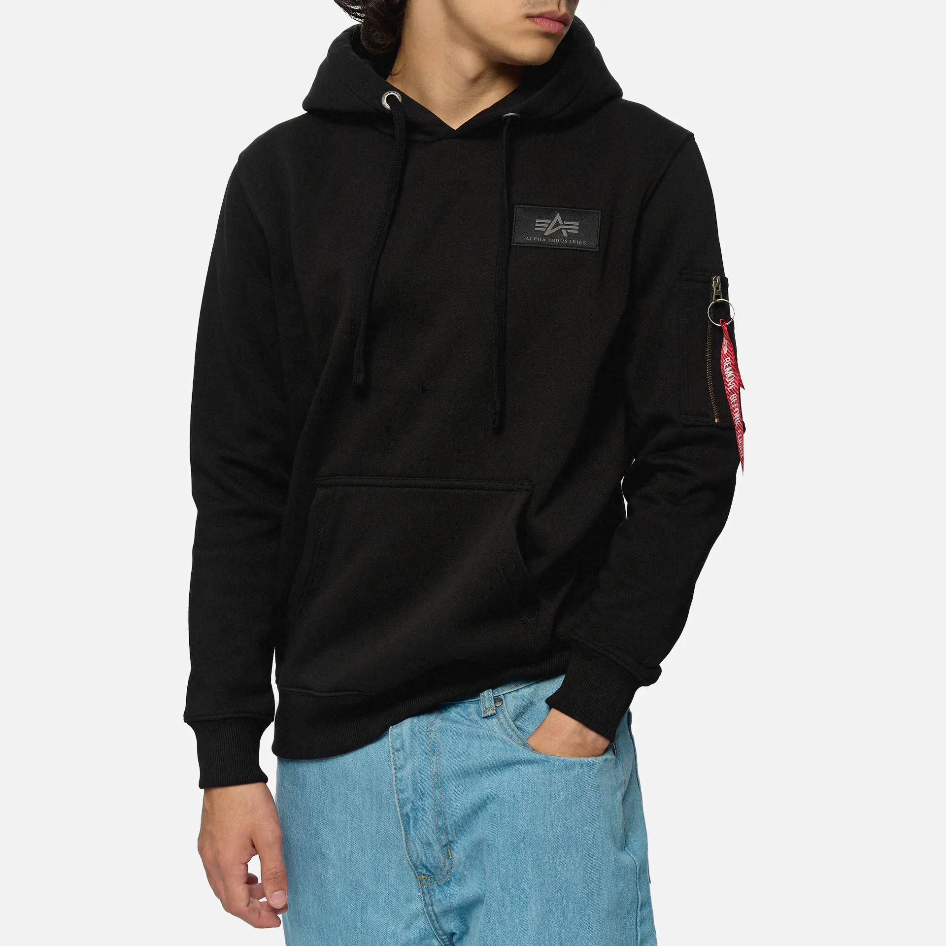 Alpha Industries Back Print Hoody Black