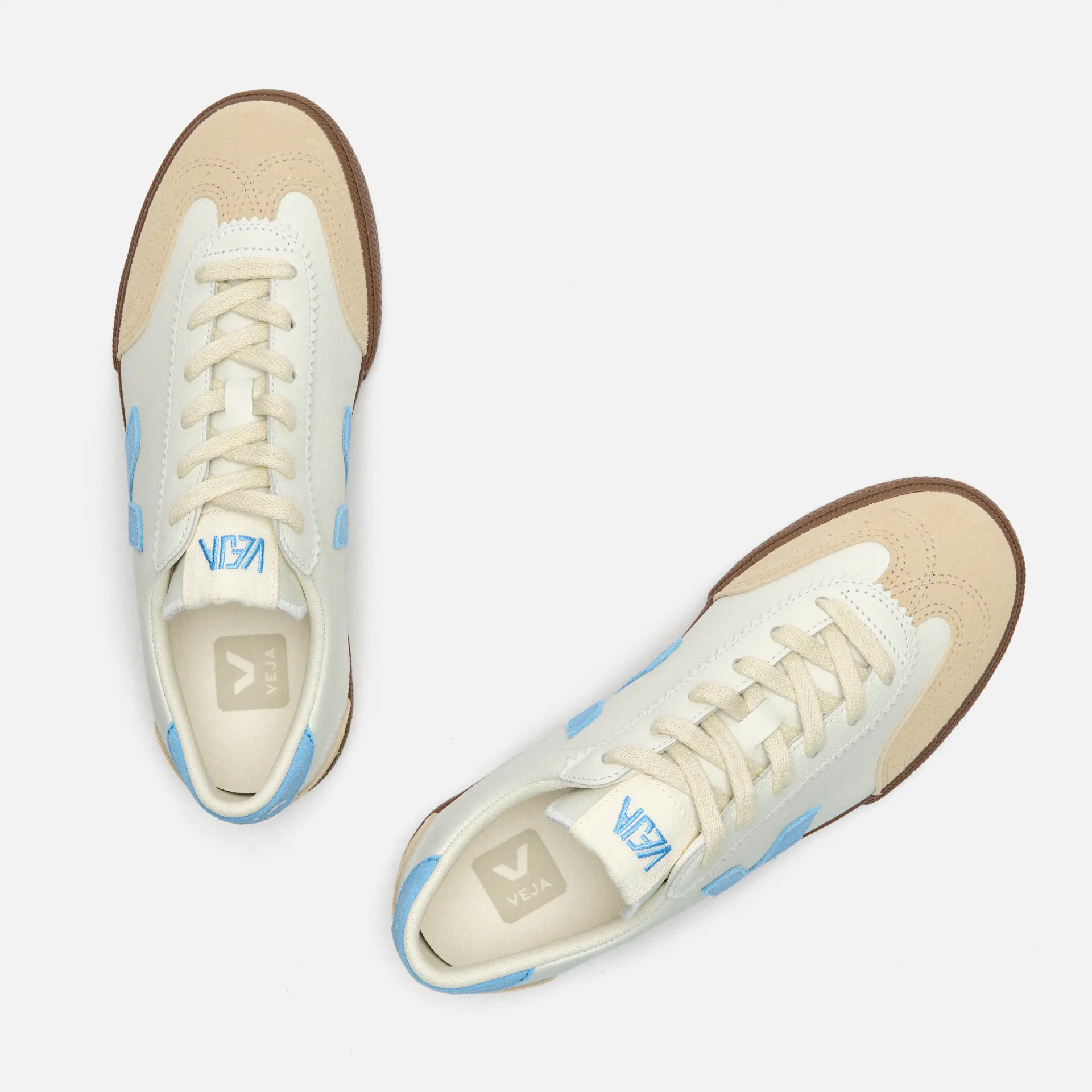 Veja Volley O.T. Leather Sneaker White/Aqua/Bark
