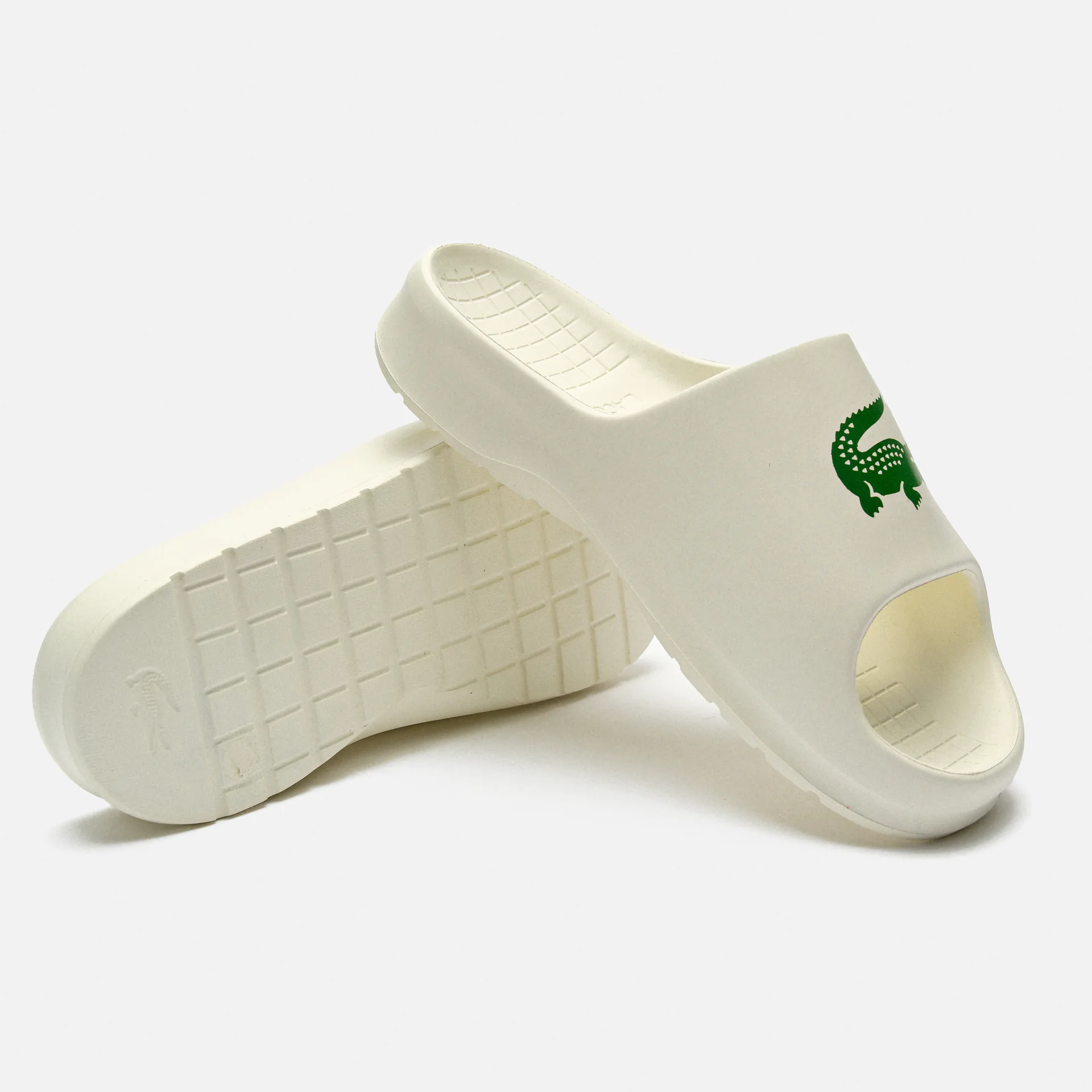 Lacoste Lacoste Serve 2.0 Synthetic Slides Off White/Dark Green