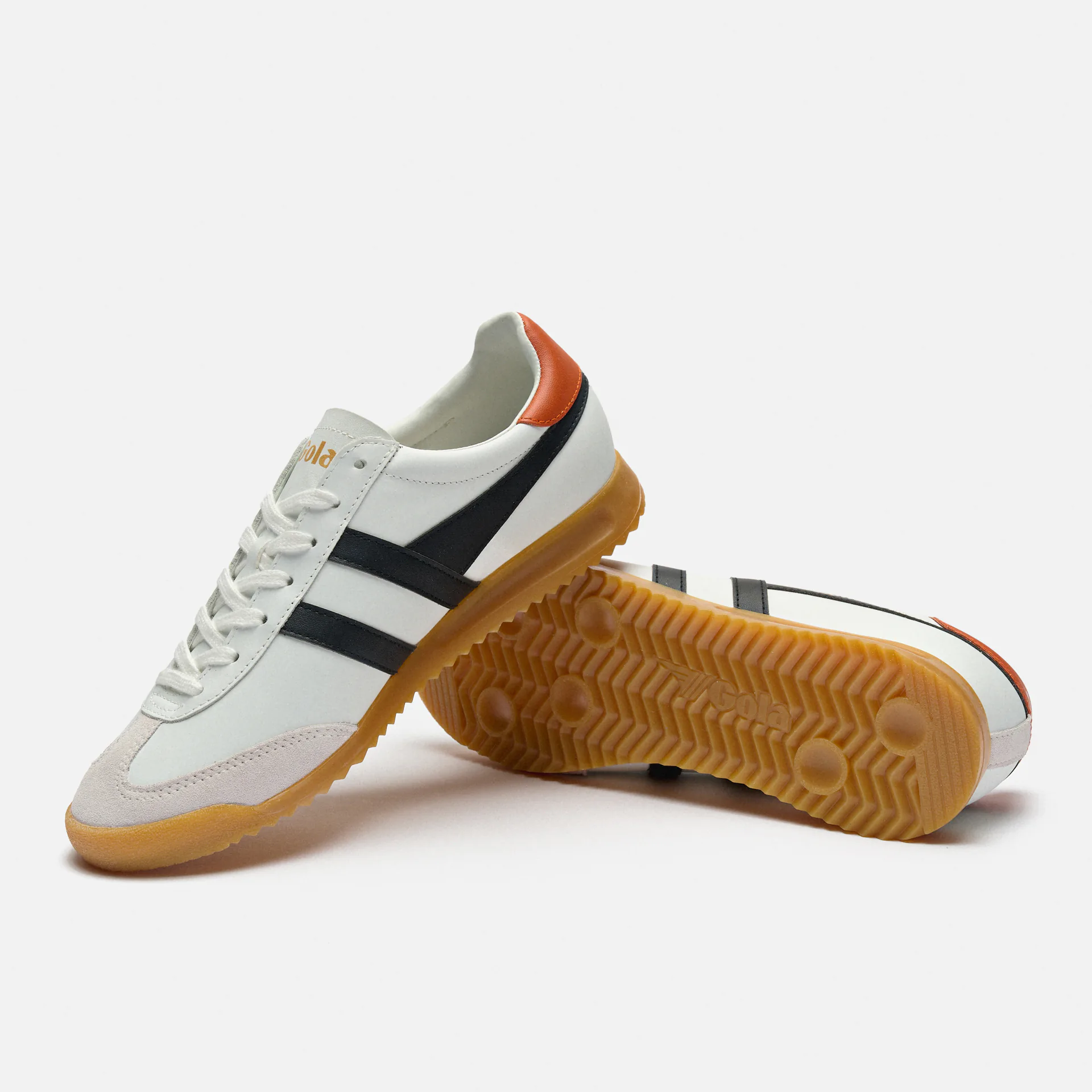 Gola Torpedo Leather Sneaker White/Black/Moody Orange