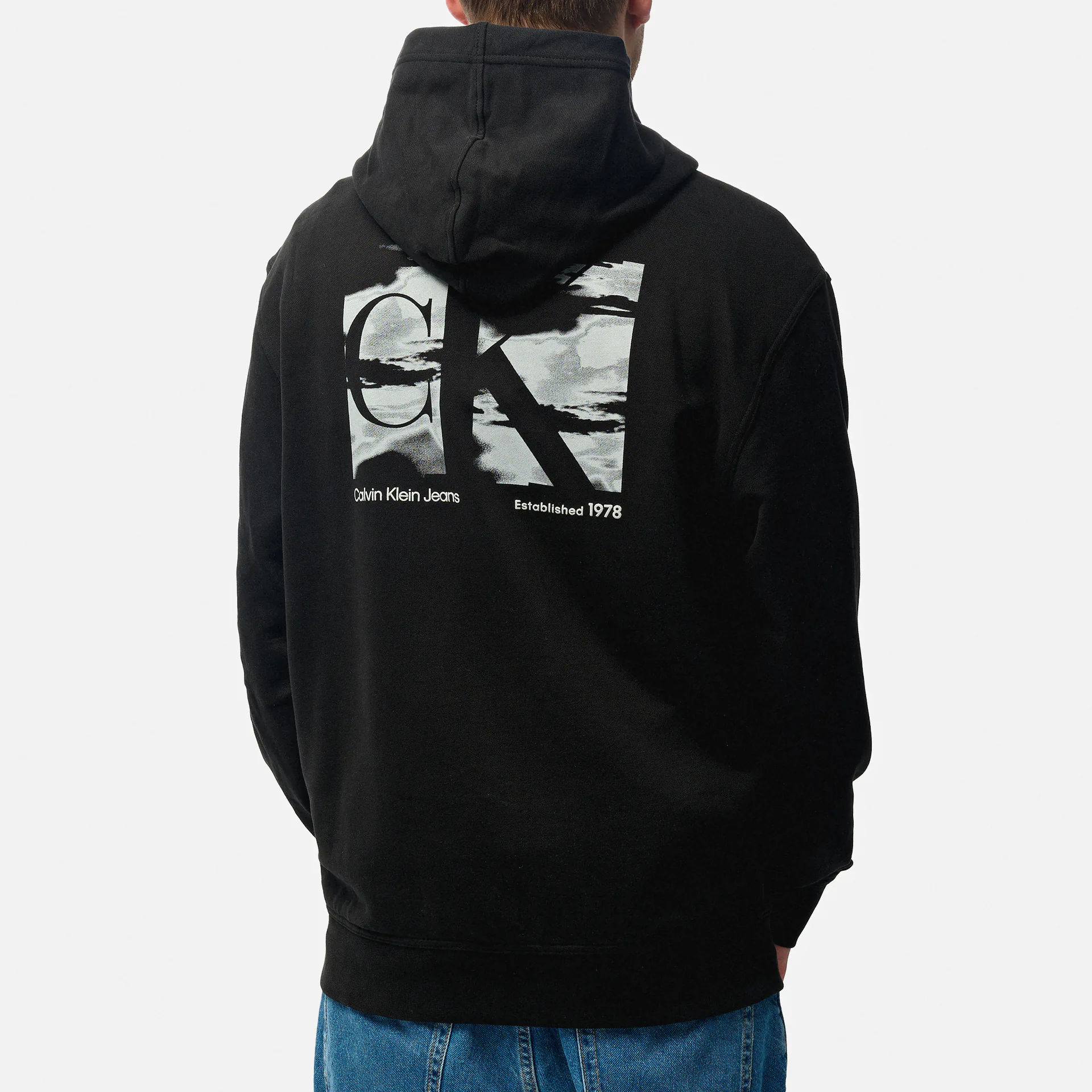 Calvin Klein Jeans Big Box Logo Hoodie Black