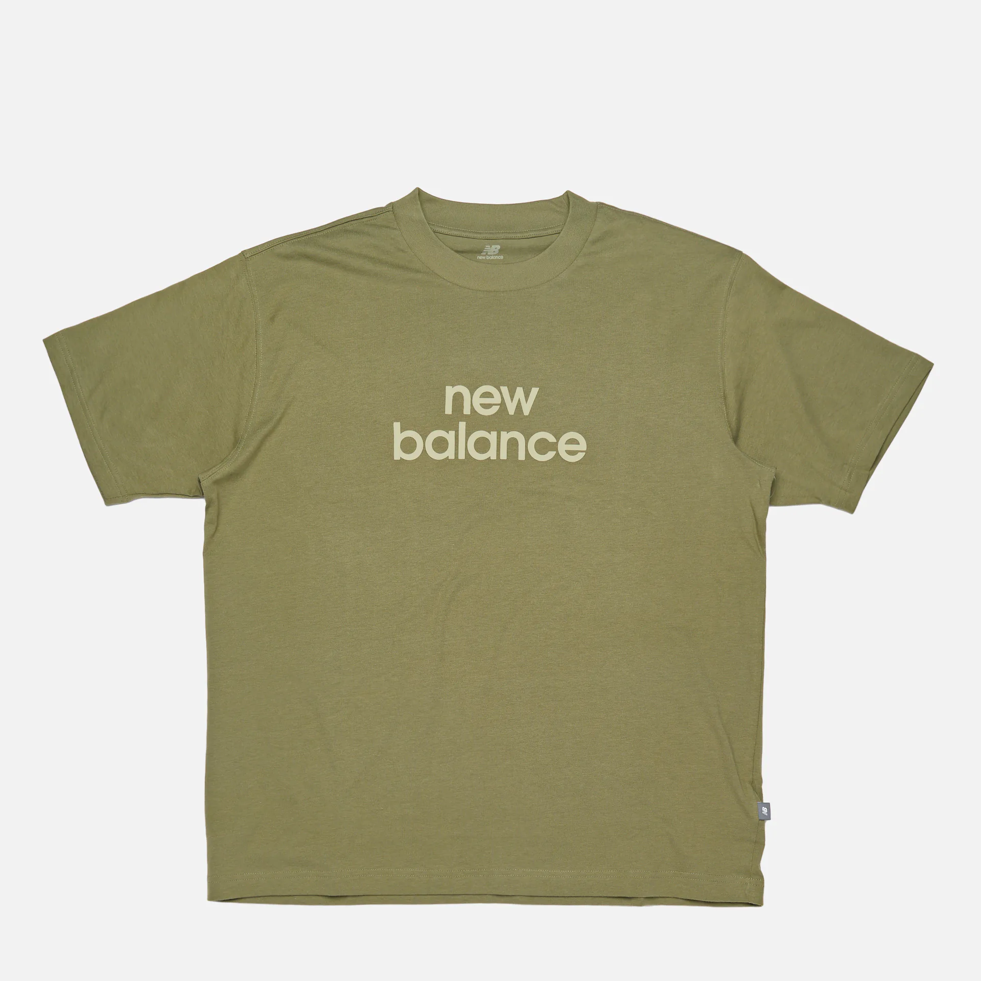 New Balance Relaxed Linear T-Shirt Dark Olive