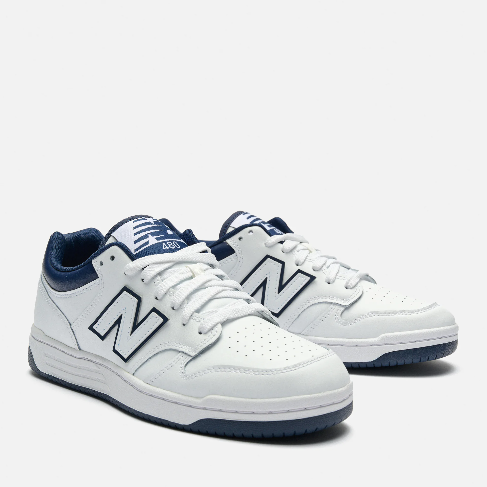 New Balance BB480 Court Sneaker White/Navy
