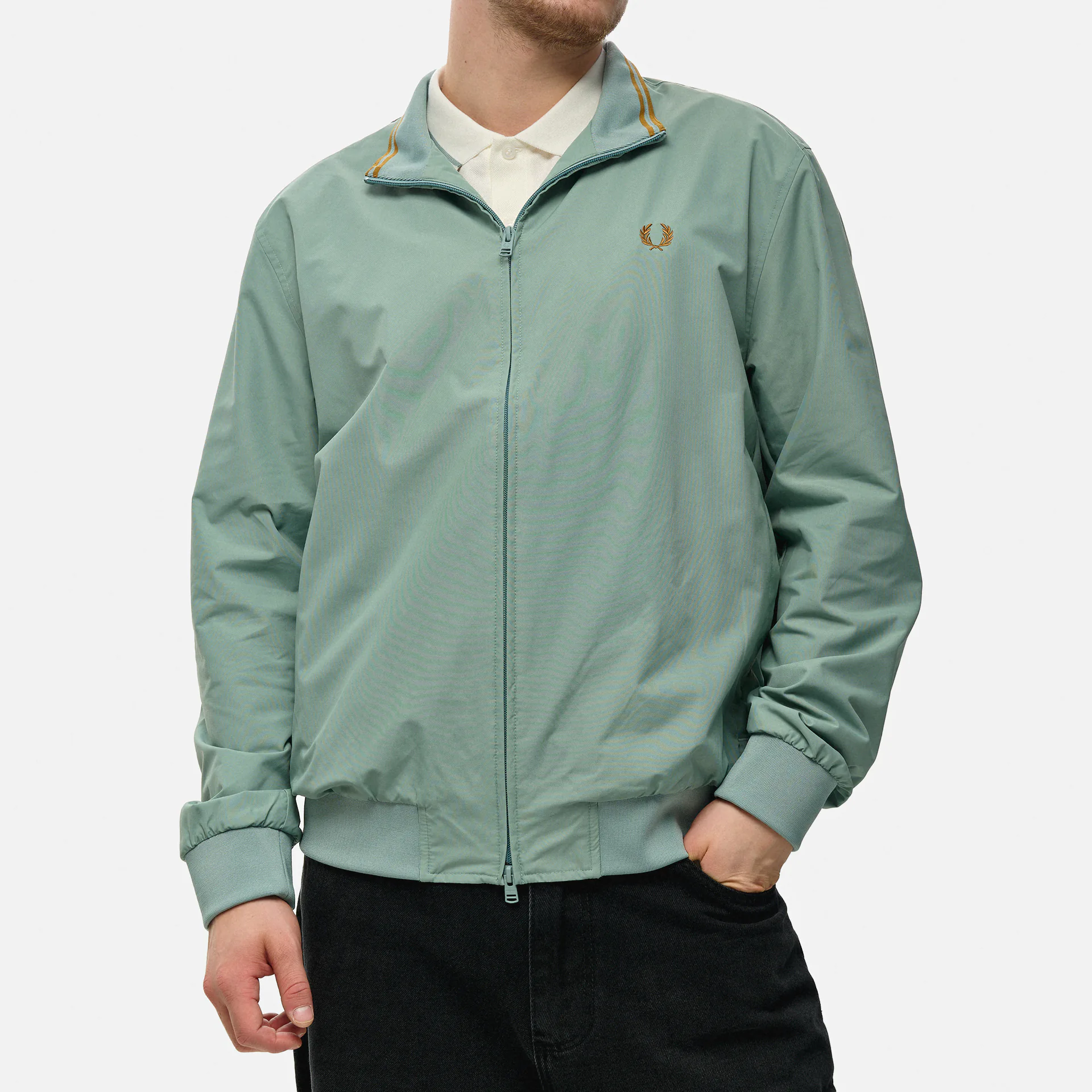 Fred Perry Brentham Jacket Silver Blue