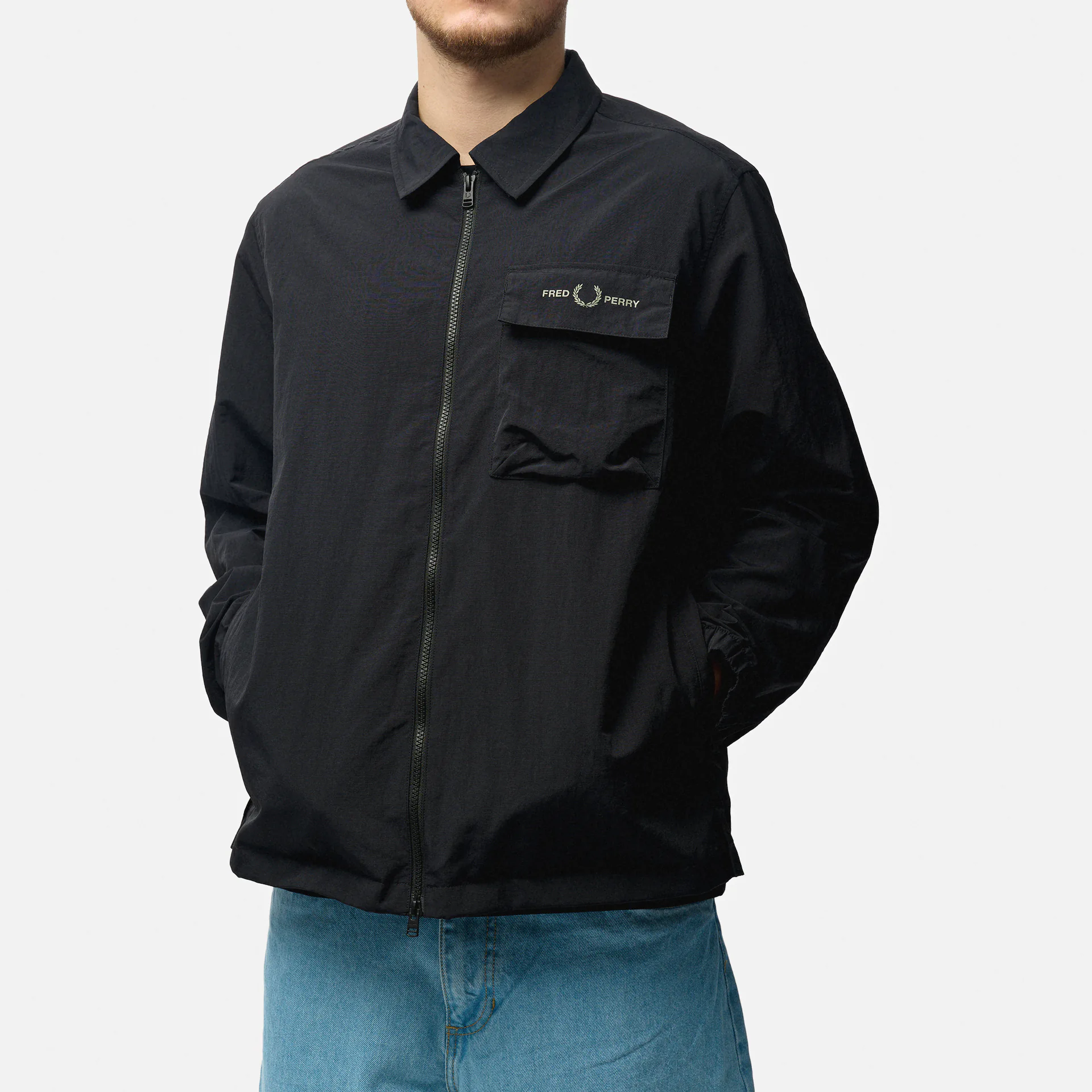 Fred Perry Ripstop Overshirt Black