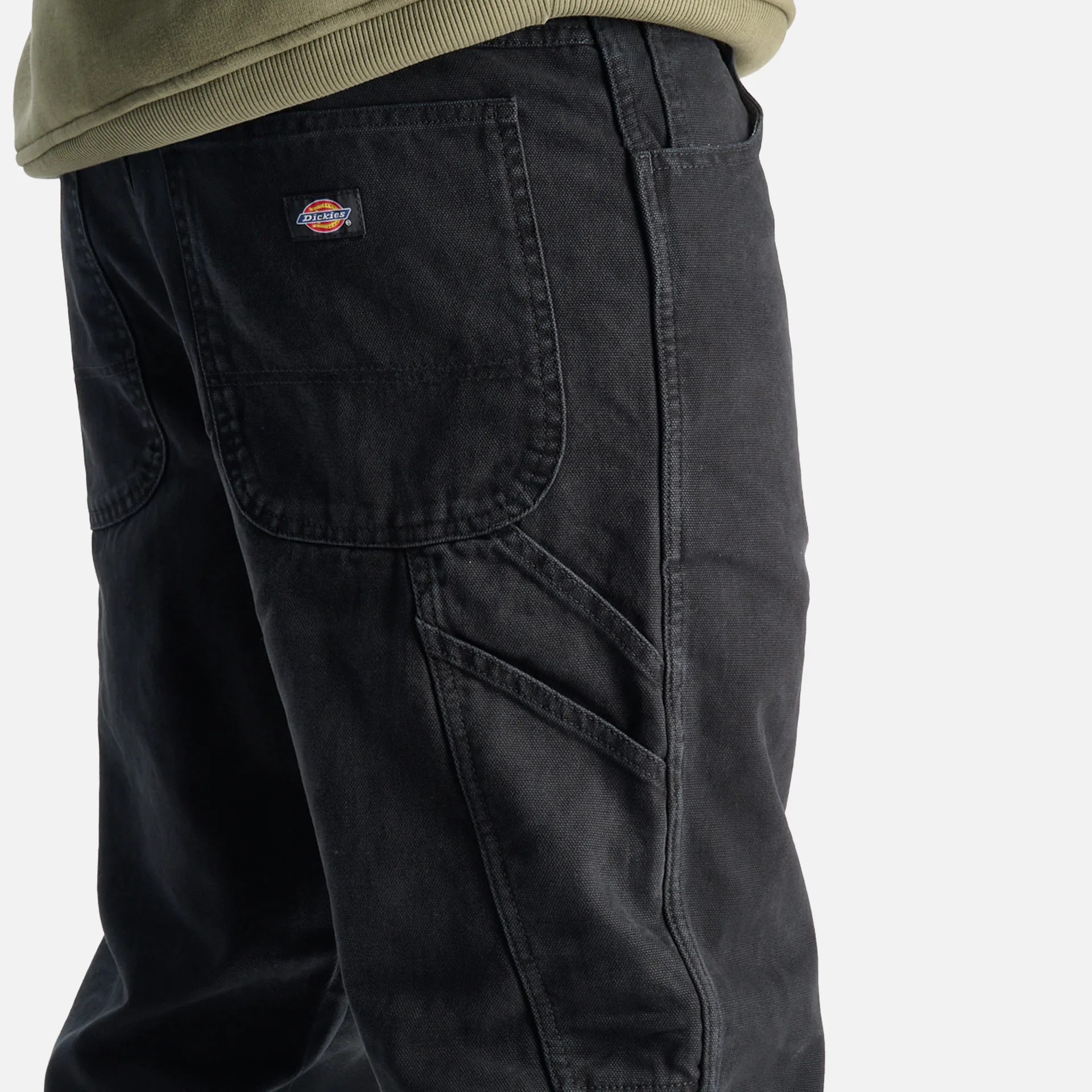 Dickies Duck Canvas Carpenter Chino Pants Stone Washed Black
