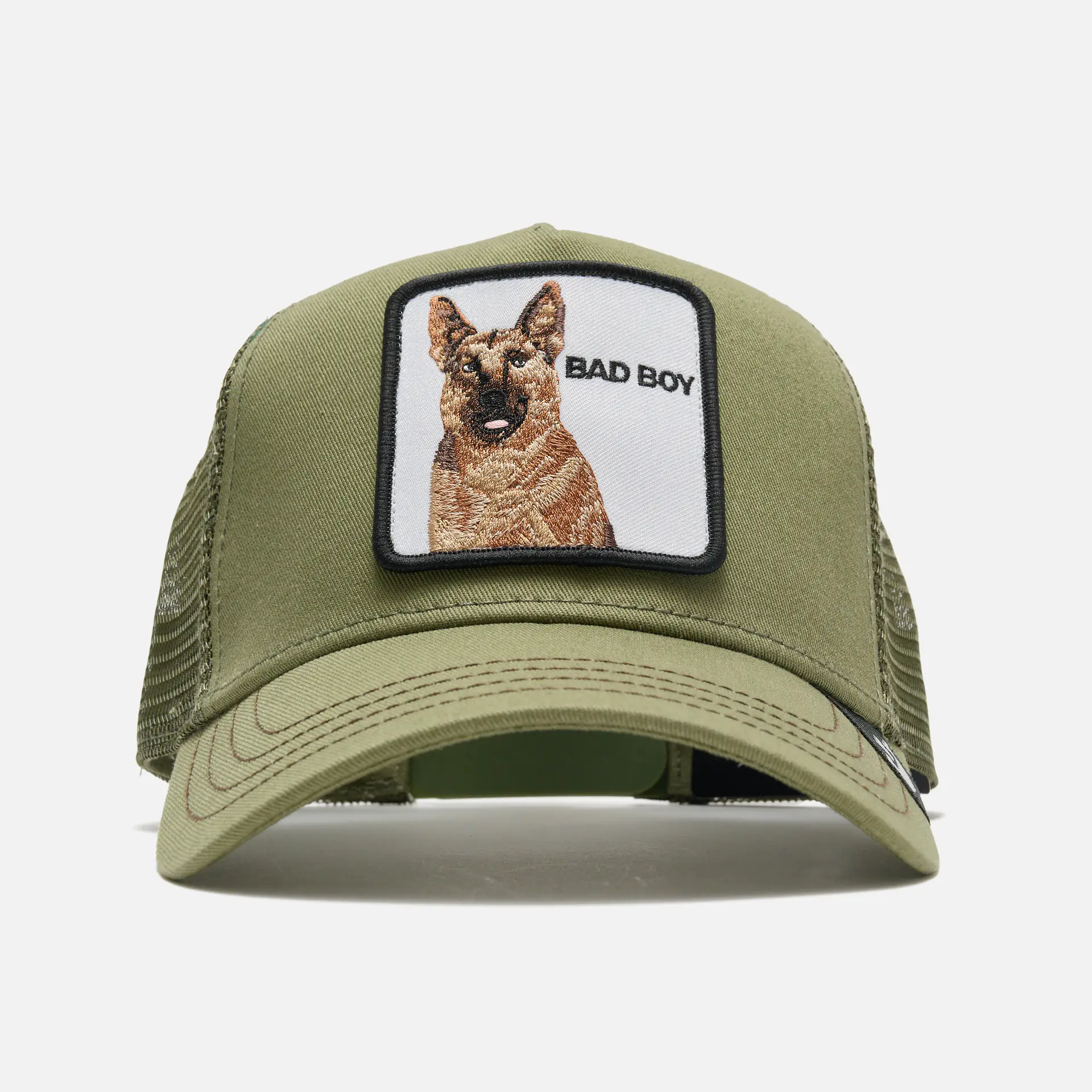 Goorin Bros The Baddest Boy Baseball Trucker Cap Olive