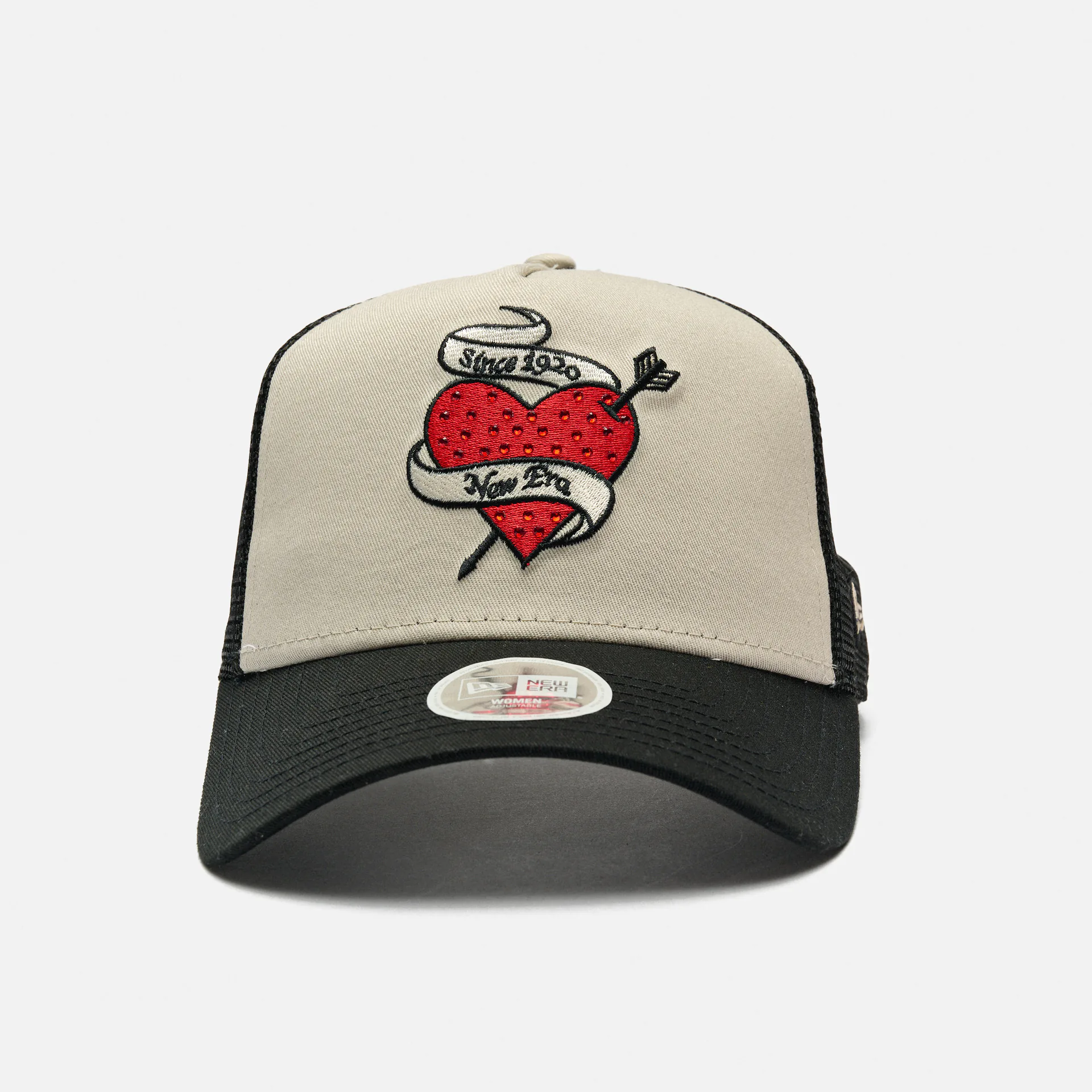 New Era Female Rhinestone Trucker Snapback Cap Stone