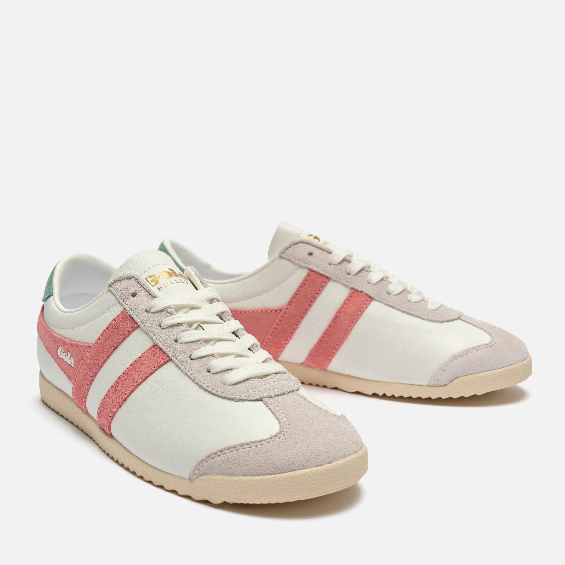 Gola Bullet Pure Sneaker White/Coral Pink/Green Mist