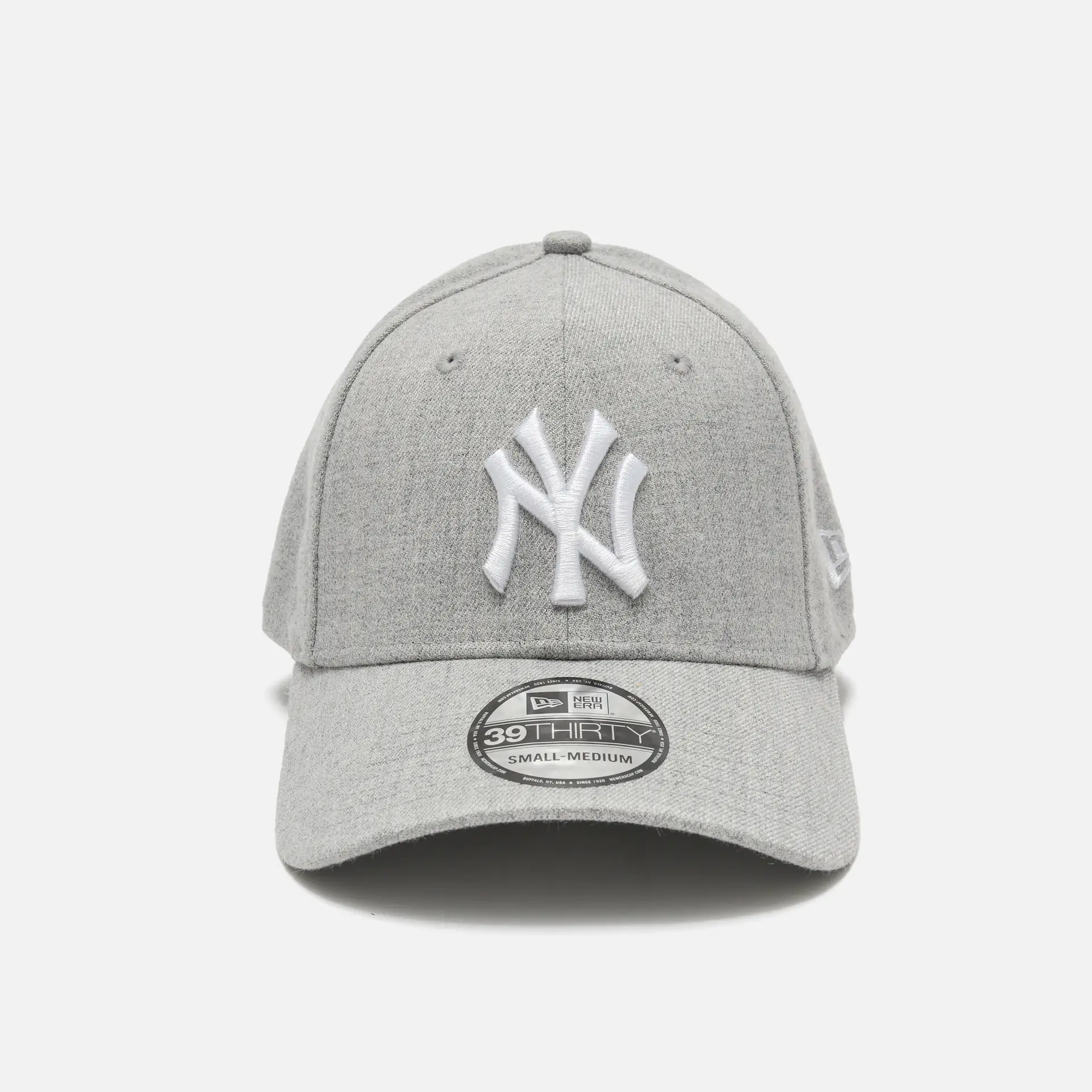 New Era MLB NY Yankees Heather Wool 39Thirty Stretch Fit Cap Graphite