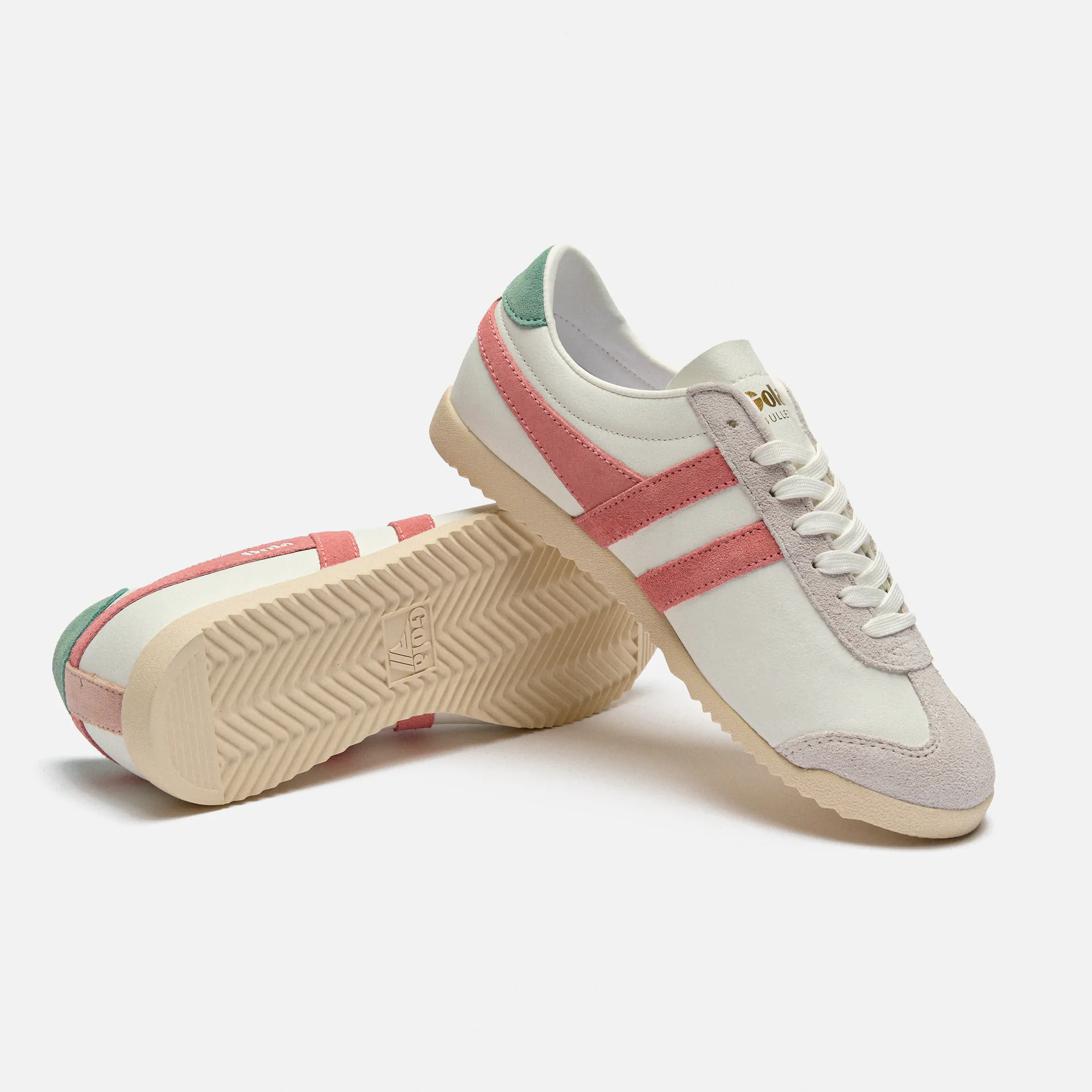Gola Bullet Pure Sneaker White/Coral Pink/Green Mist