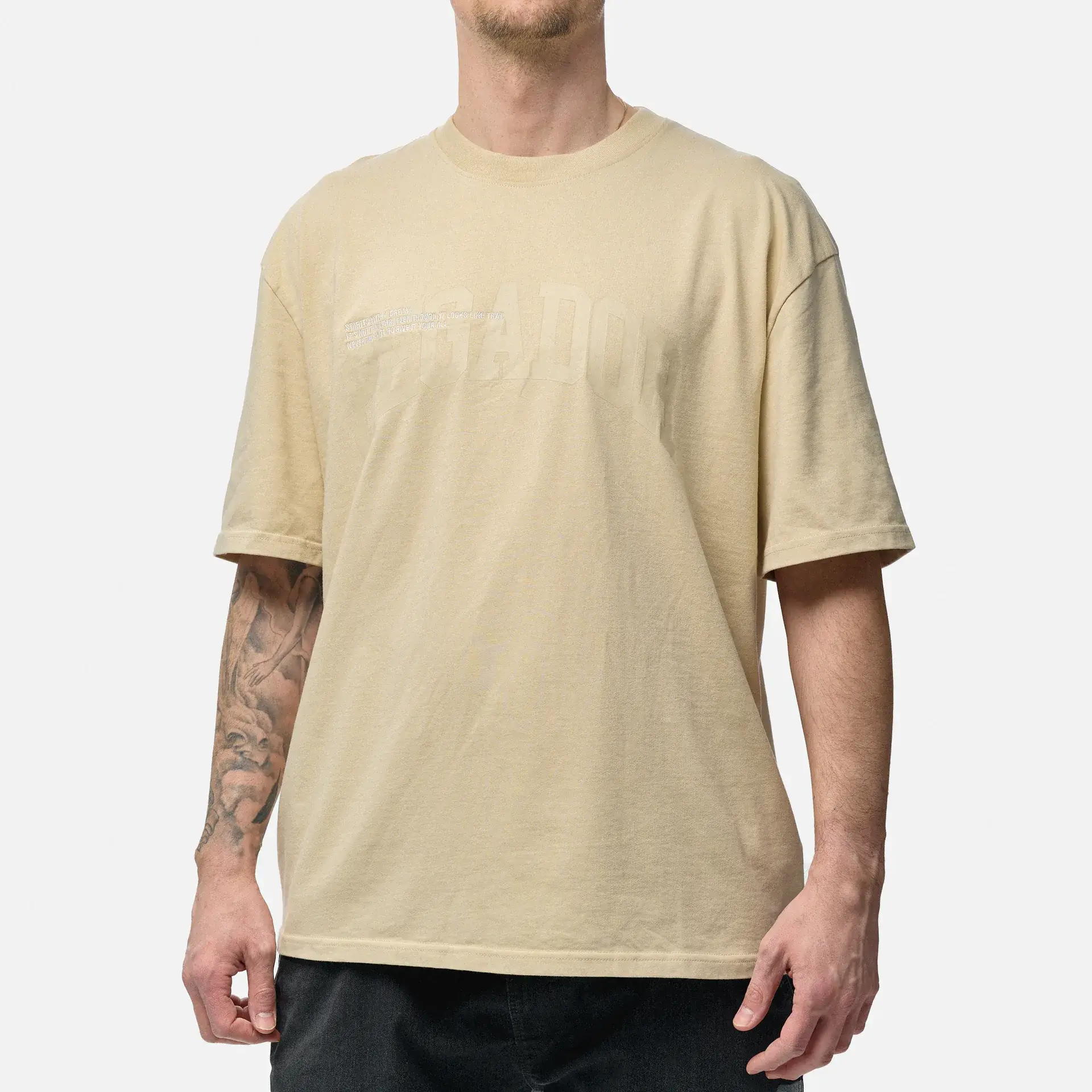PEGADOR Gilford Oversized T-Shirt Washed Desert Sand