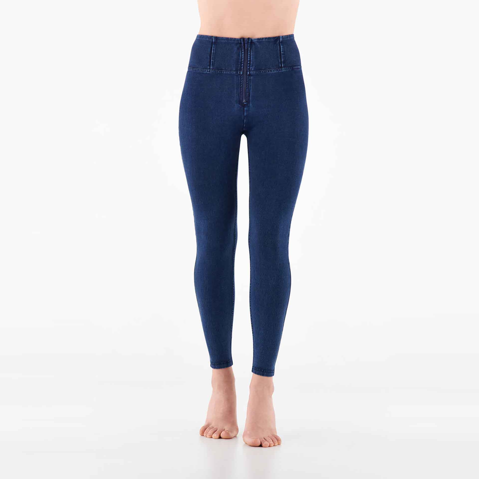 Freddy WR.UP High Waist w. Zip Superskinny 7/8 Pants Dark Blue/Blue Seams