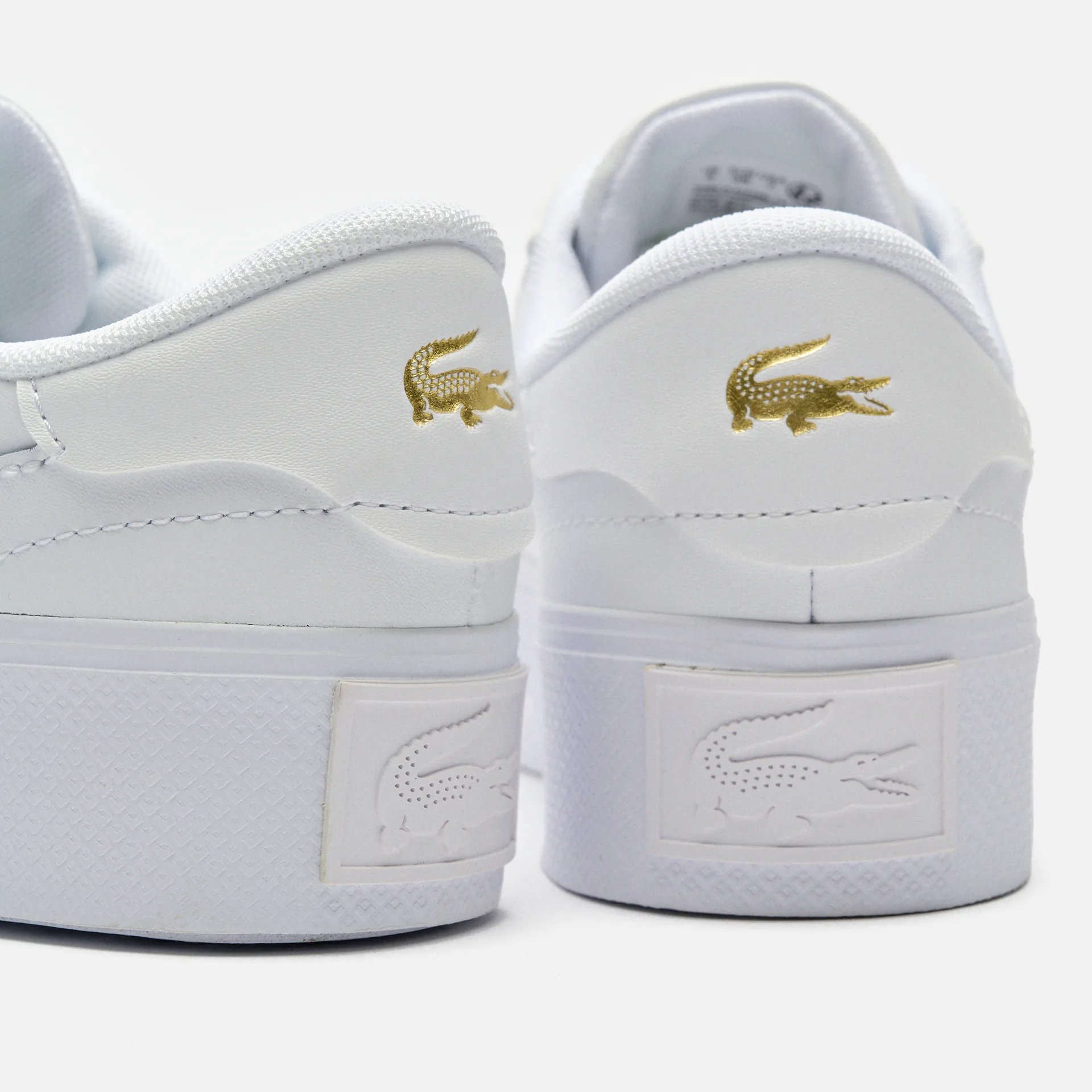Lacoste Ziane Platform Leather Sneakers White/Gold