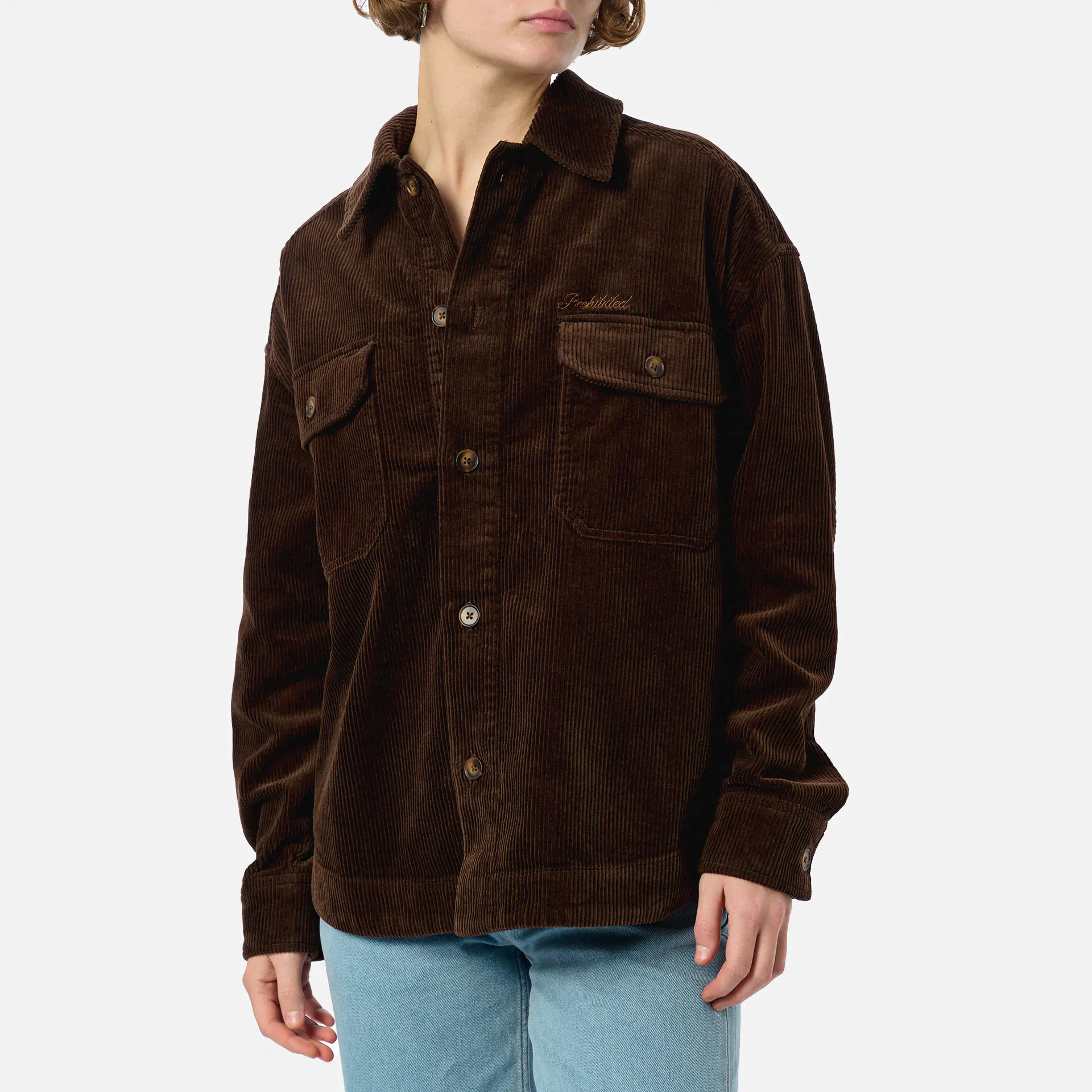Prohibited Corduroy Overshirt Brown