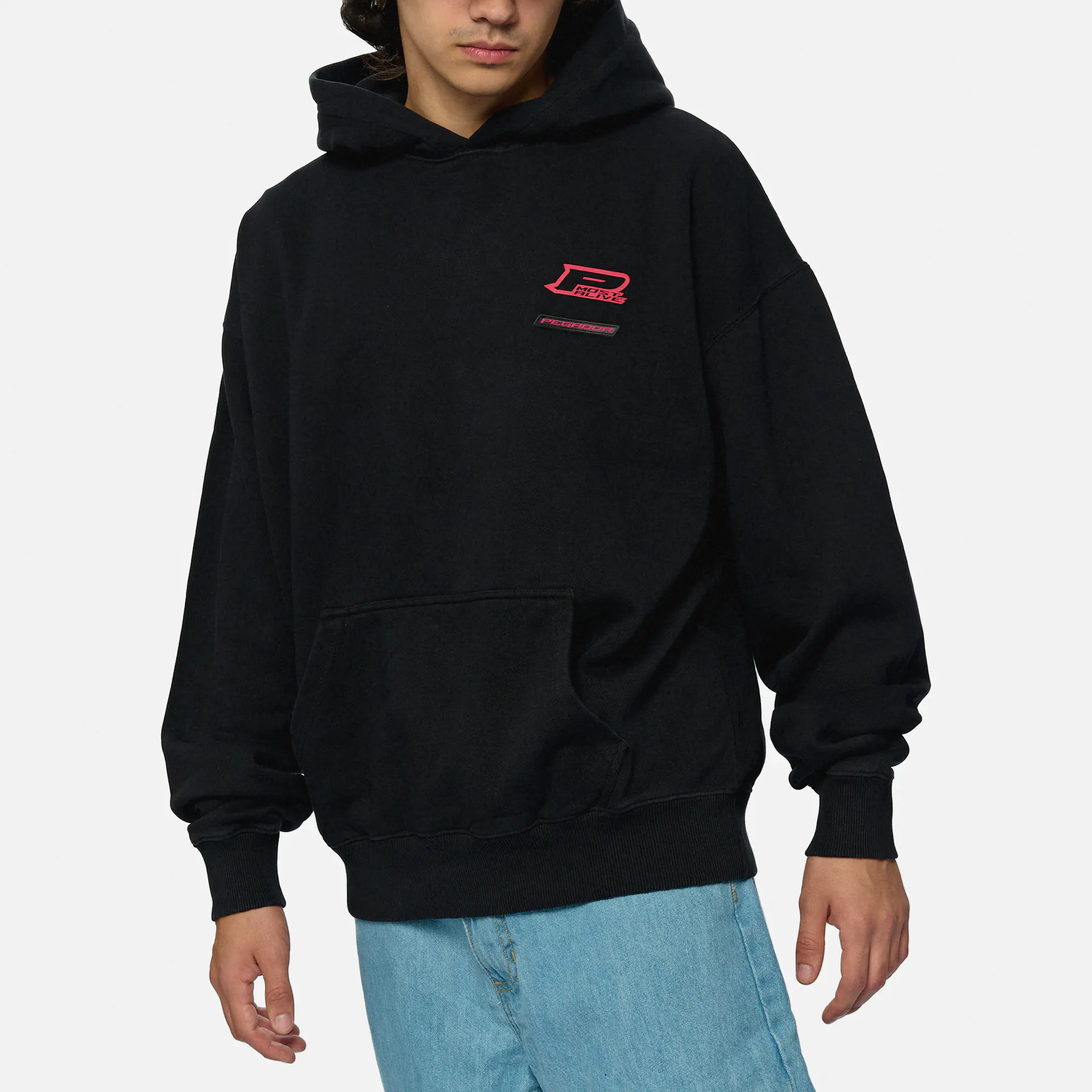 PEGADOR Hawkins Oversized Hoodie Vintage Black