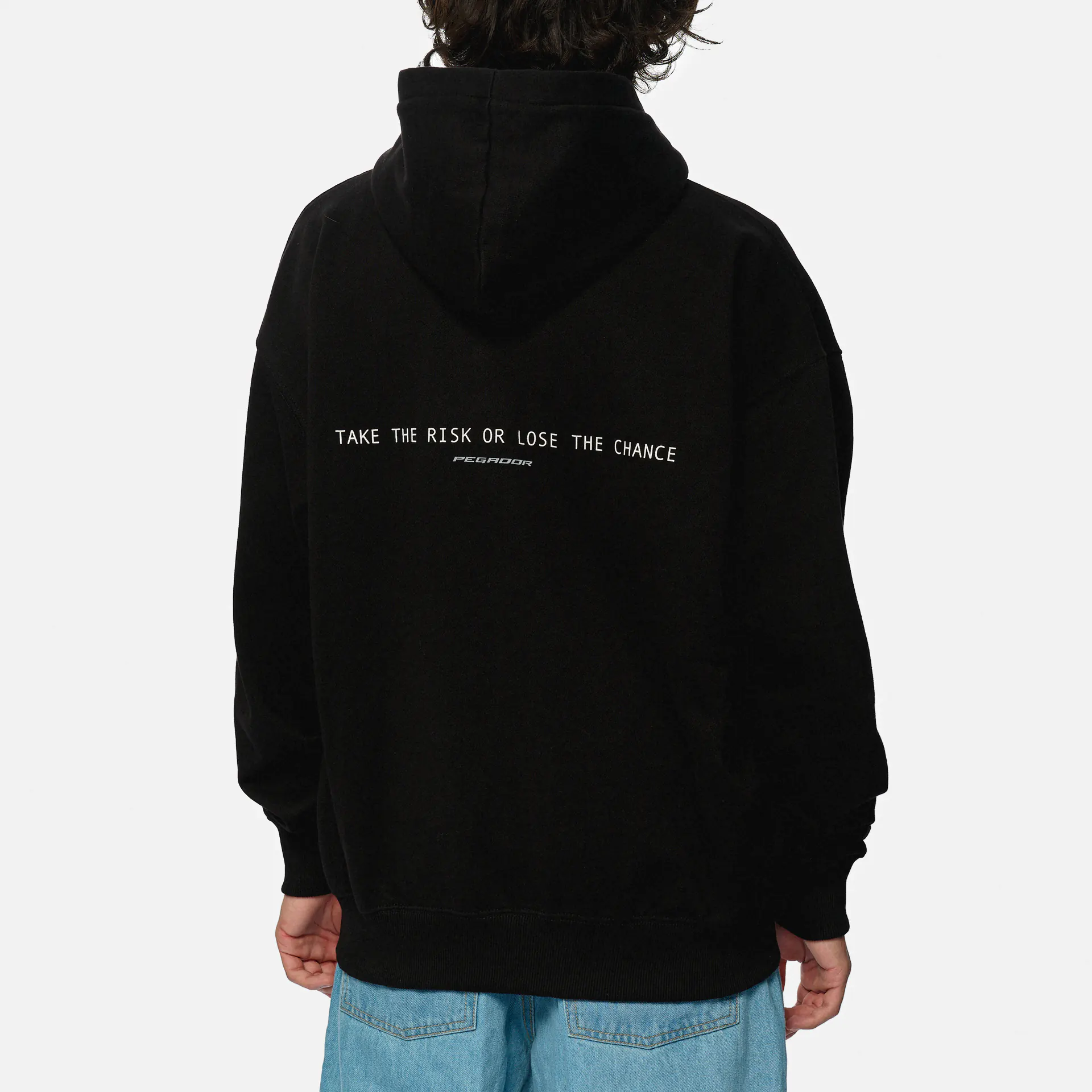 PEGADOR Chase Oversized Sweat Jacket Washed Black